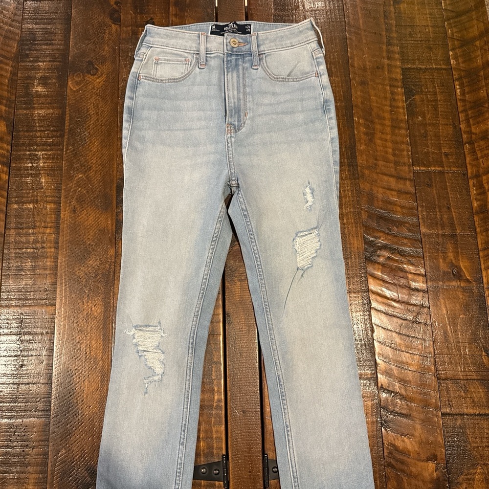 Hollister Ultra High-Rise Super Skinny Distressed Jeans Women's Size 0 W24 L29